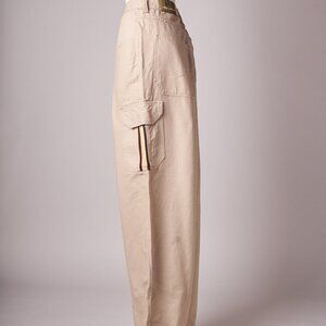 1990s Deadstock Tan Wide Split Skateboarding Cargo Pants